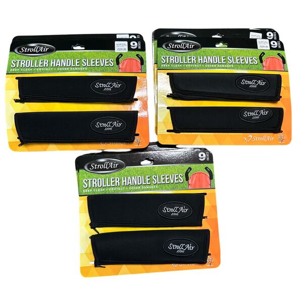 Bulk Bundle of 10 StrollAir Set of two 9 Stroller Handle Sleeves Grip Bar Covers - Picture 3 of 6